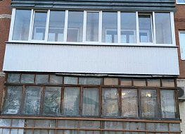 Холодное остекление балкона
Века ВХС 60
Наружная отделка профлистом